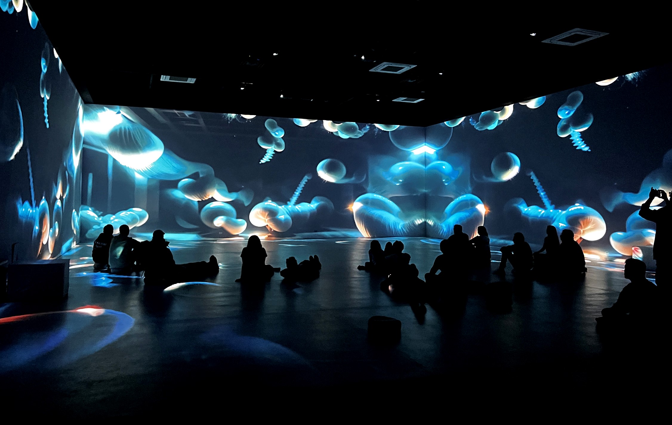 A/Visions 1 + MUTEK MX XX Anniversary, Large-scale immersive room format 4 screens 4k resolution, In Space, CDMX,Mexico.