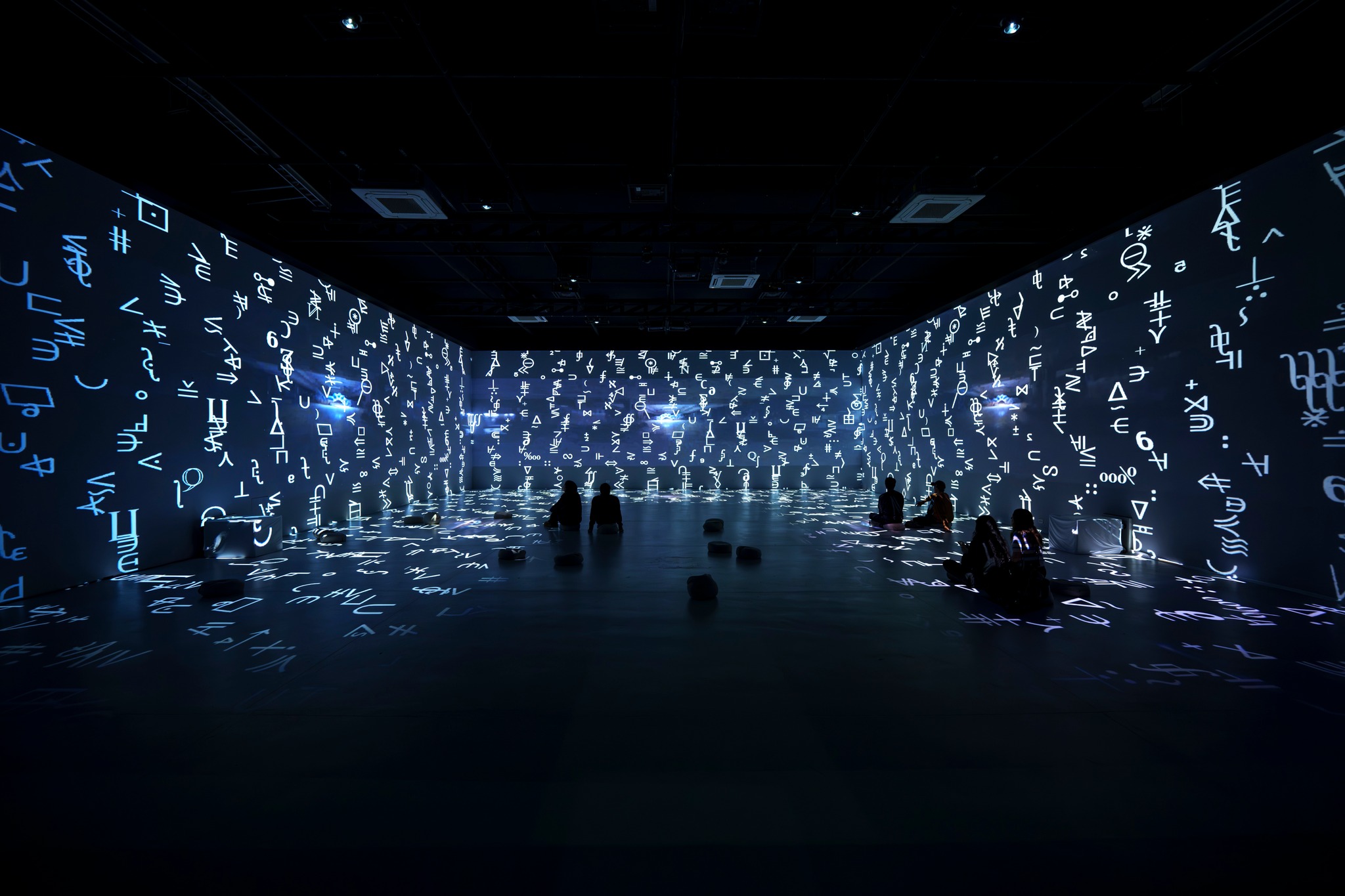 View of the video installation at the AVision+ Exhibition at the Mutek MX Festival, 2024